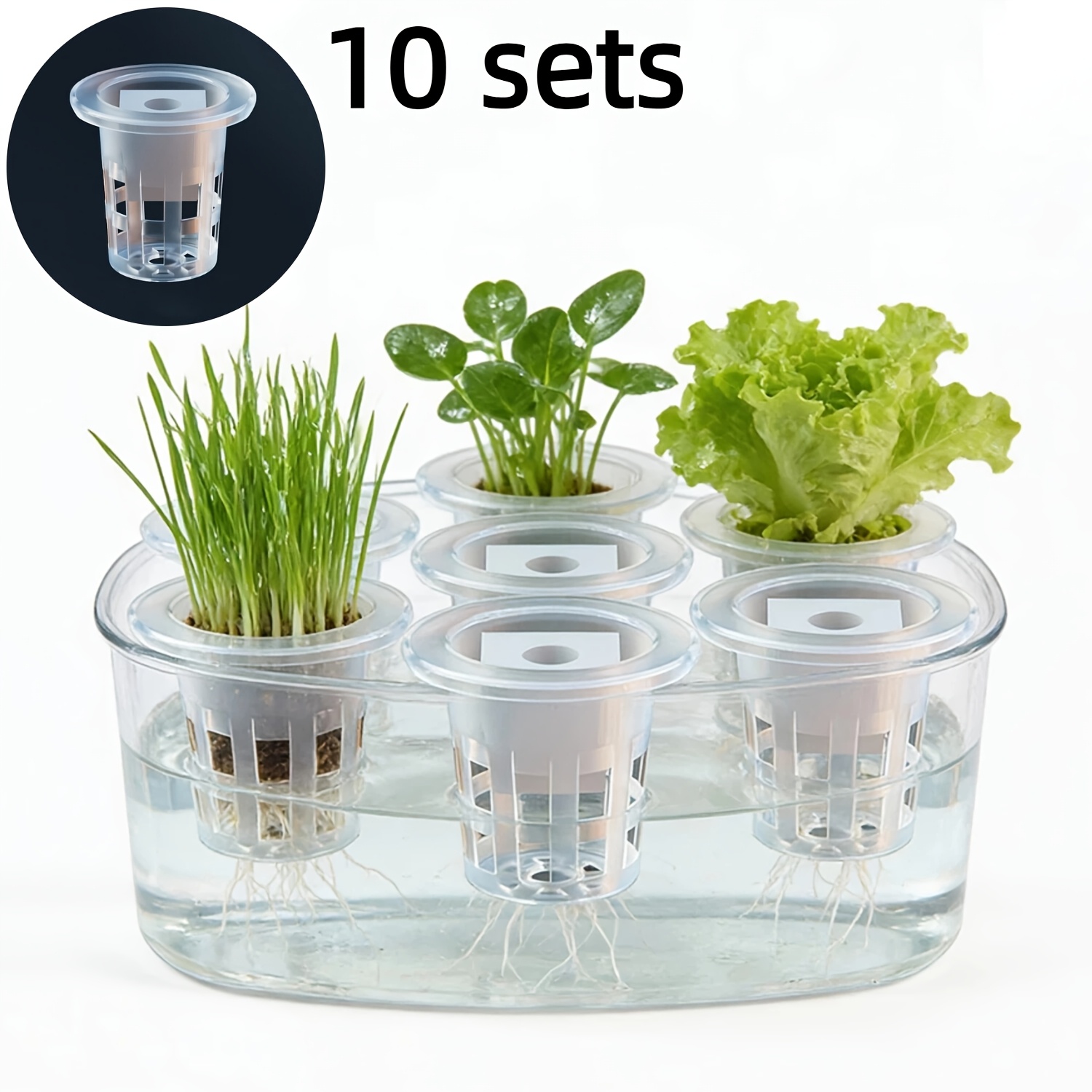 Seed Starter Tray - Conjunto de 10 Cestos Hidropônicos para