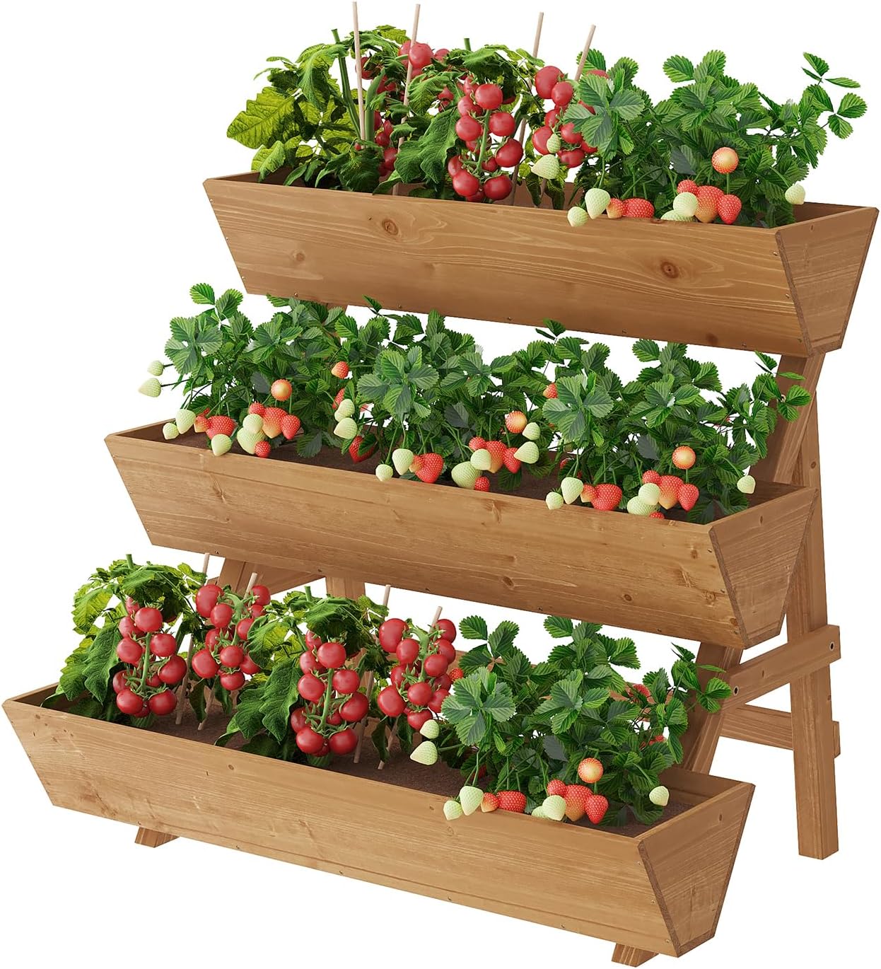 Raised Garden Bed - Jardinagem para Pátio e Varanda, Madeira,