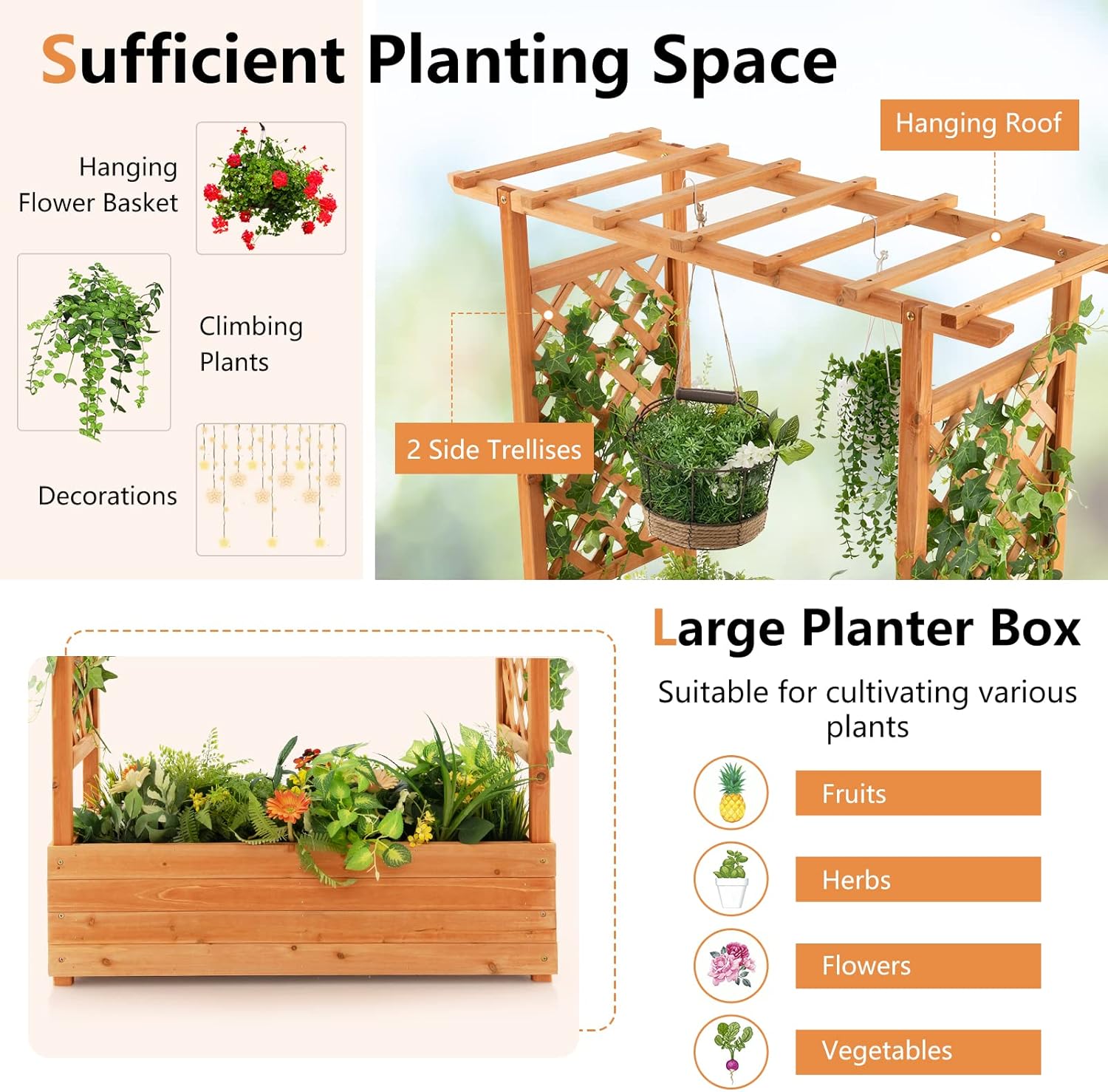 Canteiro Elevado de Madeira co - Raised Garden Bed avaliação e preço