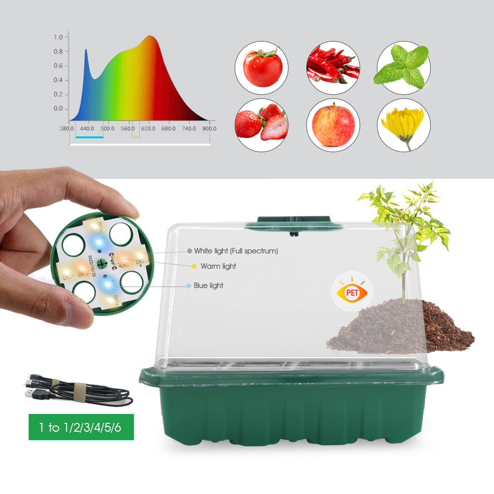 Vasos de berçário led com luz  - Seed Starter Tray avaliação e preço
