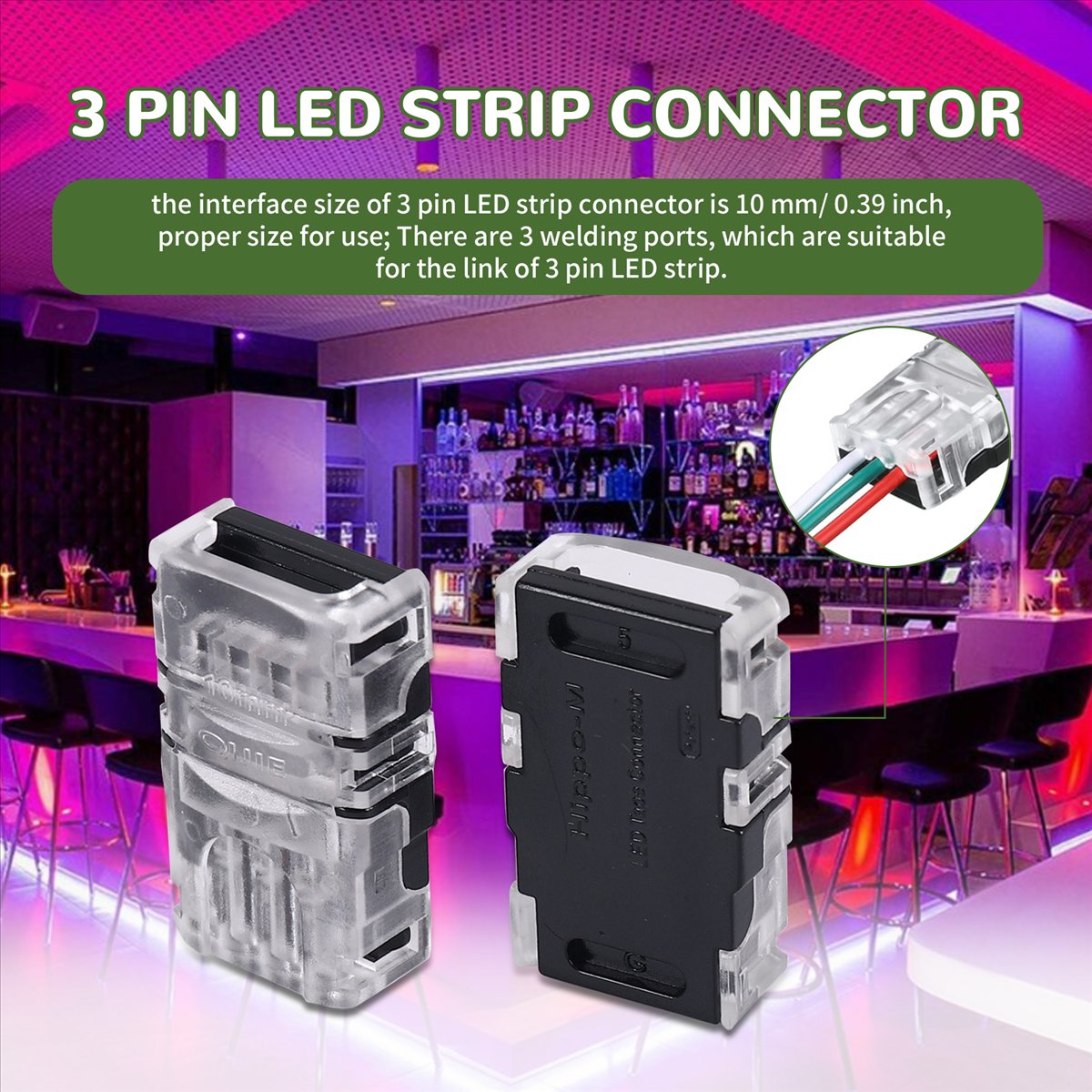 Conectores de LED de 3 Pinos A - Grow Light Led avaliação e preço